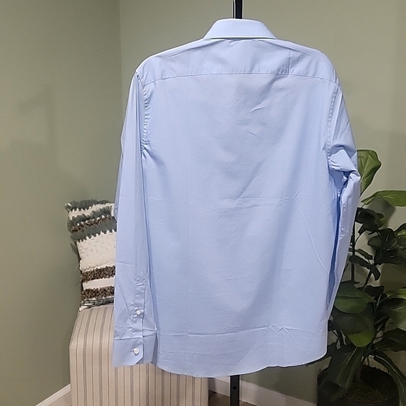 NEW! CAVALLI CLASS Light Blue Men's Comfort Fit Buttondown Shirt 17. - Picture 6 of 6